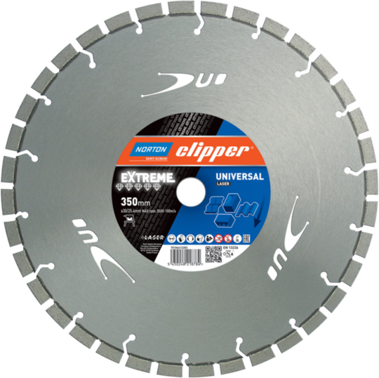 Diamond blade Norton Clipper Extreme Universal Laser 350 mm (25.4 mm)