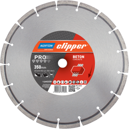 Diamond blade Norton Clipper Pro Beton 350 mm (25,4 mm)