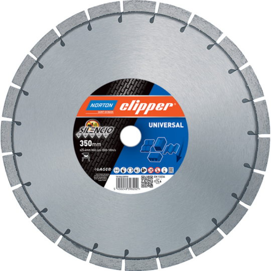 Diamond blade Norton Clipper Extreme Universal Silencio 350 mm (25.4 mm)