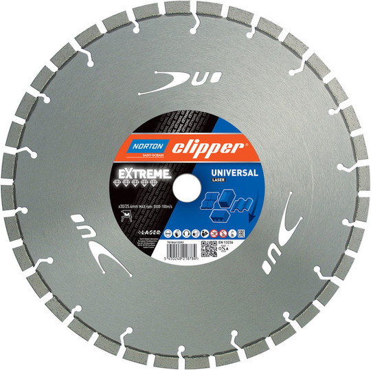 Diamond blade Norton Clipper Extreme Universal Laser 400 mm (25.4 mm)