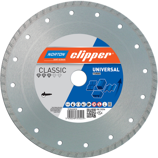 Tarcza diamentowa Norton Clipper Classic Universal Turbo 300 mm do materiałów budowlanych