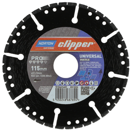 Diamond blade Norton Clipper Pro Universal 115 mm