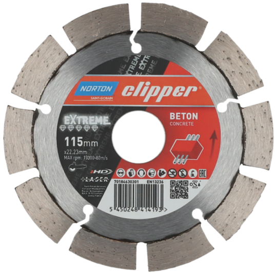 Diamond blade Norton Clipper Extreme Beton Concrete 115 mm