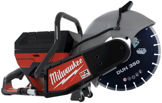 Przecinarka Milwaukee MXF COS350-601 MX Fuel (350 mm), głębokość cięcia 125 mm (+ akumulator 6 Ah + ładowarka + tarcza 350 mm + torba)