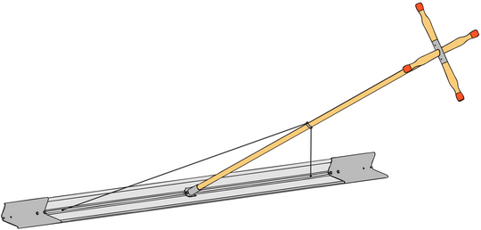 Listwa zgarniająca 3 m (łata profilująca) Probst EASYPLAN EP-UNI-SET 230/300 (szerokość robocza 230 – 300 cm)