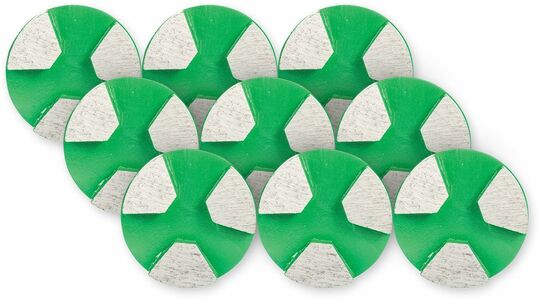 Tarcza z diamentowymi segmentami szlifierskimi Scanmaskin ROUND-ON GREEN (9 szt)