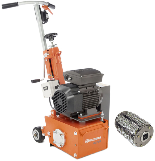Electric floor milling Husqvarna CG200 E + milling cutter TCT with drum