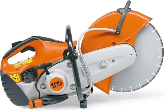 Ręczna przecinarka spalinowa Stihl TS 420 (350 mm), głębokość cięcia 125 mm