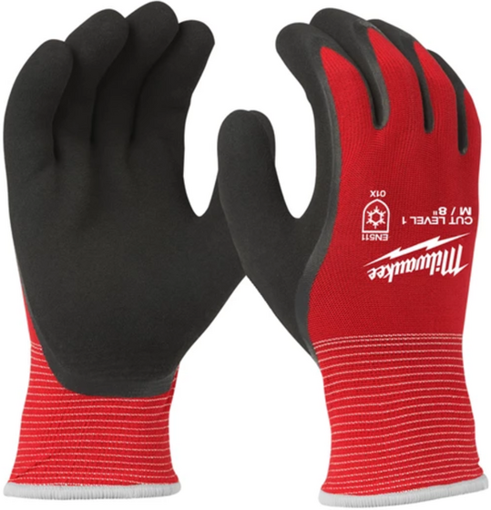 Cut resistant winter gloves (Level 1) Milwaukee Red