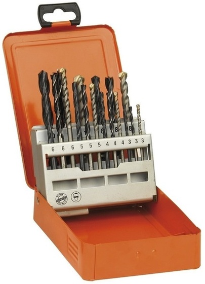 Drill bit set AEG Powertools Maxi-Mix in the cassette (18 pieces)