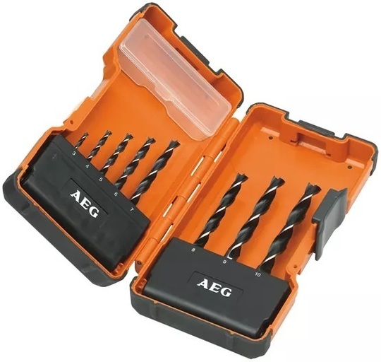 Drill bit set AEG Powertools Power Set Lip & Spur (8 pieces)