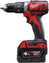 Wiertarko-wkrętarka udarowa Milwaukee M18 BPD-402C (+ 2x akumulator 4 Ah + ładowarka + walizka)
