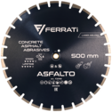 Tarcza diamentowa Ferrati ASFALTO C1S 500 mm do asfaltu, betonu, silikatu