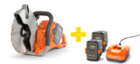 Akumulatorowa przecinarka Husqvarna K540i (250 mm), głębokość cięcia 100 mm (2x akumulator BliX B220X + ładowarka C500X)