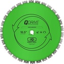 Tarcza diamentowa iQ Power Tools Q-Drive M Segment Speed Cut Medium Hard Combo 420 mm do twardego betonu, zielona