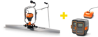 Listwa (łata) wibracyjna Husqvarna BV 30i (profil 2,4 m, 2x akumulator, ładowarka)