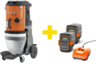 Akumulatorowy odkurzacz przemysłowy Husqvarna DE 110i 0,9 kW (+2x akumulator, ładowarka)