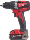 Wiertarko-wkrętarka udarowa Milwaukee M18 CBLPD-202C (+ 2x akumulator 2 Ah + ładowarka + walizka)