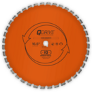 Tarcza diamentowa iQ Power Tools Q-Drive Segmented Hard Concrete Blade 420 mm do betonu i kostki brukowej, pomarańczowa