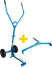 Paving cart Jazon for paving slabs WBK + curb grapple WBK1