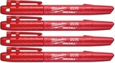 Czerwony marker Milwaukee Inkzall (4 sztuki)