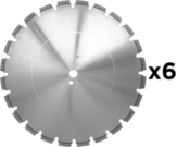 PAKIET – Tarcza diamentowa Dr. Schulze Tornado Beton Standard 350 mm do betonu i granitu (6 sztuk)