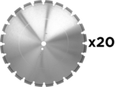 PAKIET – Tarcza diamentowa Dr. Schulze Tornado Beton Standard 350 mm do betonu i granitu (20 sztuk)