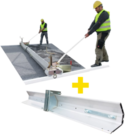 Listwa zgarniająca 4,5 m (łata profilująca) Probst TAS-uni 450 (szerokość robocza 75 – 450 cm) + łączenie daszkowe TAS-UNI-DP