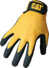 Rękawice robocze Caterpillar YLW Nylon Nitrile Coated Palm - Żółto-antracytowy