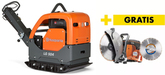 Zagęszczarka rewersyjna Husqvarna LG504 Hatz El CI, 700 mm + przecinarka ręczna K 770 (350 mm) (+tarcza)
