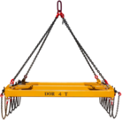 Transverse beam 4 t Rino for railway sleepers in a frame arrangement for seven sleepers
