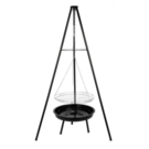 Charcoal, garden grill Velio AGNI (tripod, chrome grate)