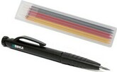 Bihui mechanical pencil with 6 interchangeable refills (black/yellow/red)