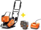 Single direction vibratory plate Husqvarna LF 60i LAT, 350 mm, electric engine (+2x battery and charger)