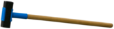 Młotek brukarski długi gumowy Jazon MGD do kostki i krawężników (długość trzonka 90 cm)