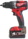 Bezszczotkowa wiertarko-wkrętarka Milwaukee M18 CBLDD-402C (+ 2x akumulator 4 Ah + ładowarka + walizka)