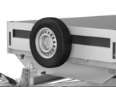 Bracket for spare tire for Brenderup 6000 series trailers