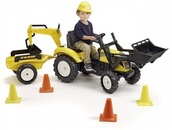 Tractor on pedals with trailer for kids FALK