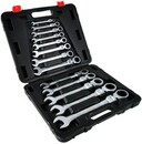 Ratcheting combination wrench set Geko K00106 (13 pieces)