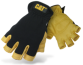 Work gloves Caterpillar Half-Finger Premium Deerskin Gel Pad
