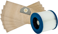 Zestaw do odkurzacza WD3 - worki papierowe Rino WPRD3 (5 sztuk) + filtr RRP-M