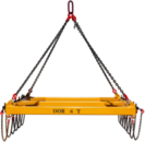 Transverse beam 4 t Rino for railway sleepers in a frame arrangement for seven sleepers