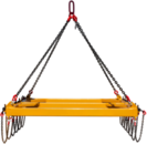 Transverse beam 2.5 t Rino for railway sleepers in a frame arrangement for seven sleepers