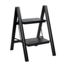 Black Steel Step Ladder Rino LAD02SSB