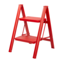 Red steel step ladder Rino LAD02SSR