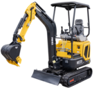 1600 kg Rino XR16 PRO X crawler mini excavator, Kubota D722