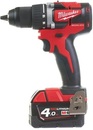 Bezszczotkowa wiertarko-wkrętarka Milwaukee M18 CBLDD-402C (+ 2x akumulator 4 Ah + ładowarka + walizka)