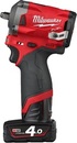 Klucz udarowy ⅜″ Milwaukee M12 FIW38-422X (+ ładowarka + walizka)