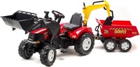 Tractor with trailer, bucket and loader Falk Case IH for children