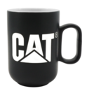 Black ceramic Caterpillar mug 400 ml